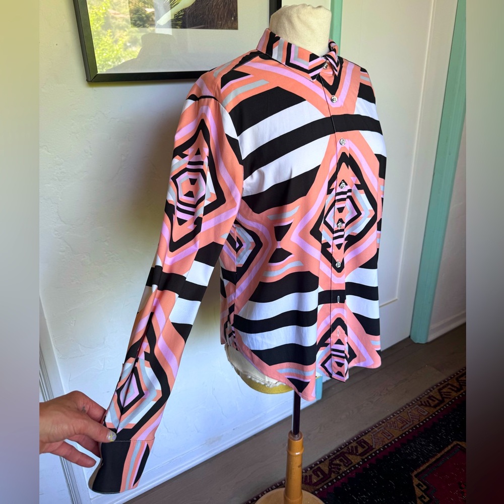 Mara Hoffman geometric blouse size large